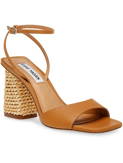 Steve Madden Rozlyn Womens Leather Ankle Strap Slingback Sandals In Multi