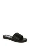 Steve Madden Embellished Open Toe Sandals In Black