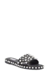 Steve Madden Rubee Stud Slide Sandal In Black