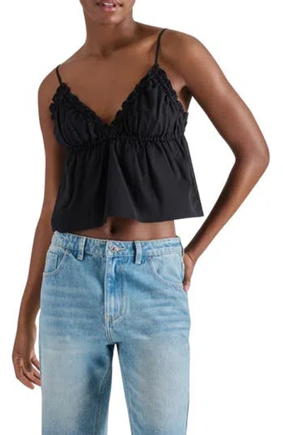 Steve Madden Ruffle Camisole In Black