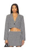 Steve Madden Rupi Blazer In Black & White