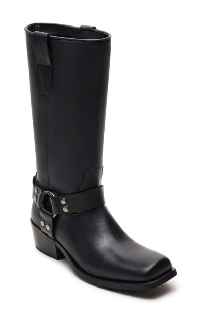 Steve Madden Ruskin Boot In Black Leather