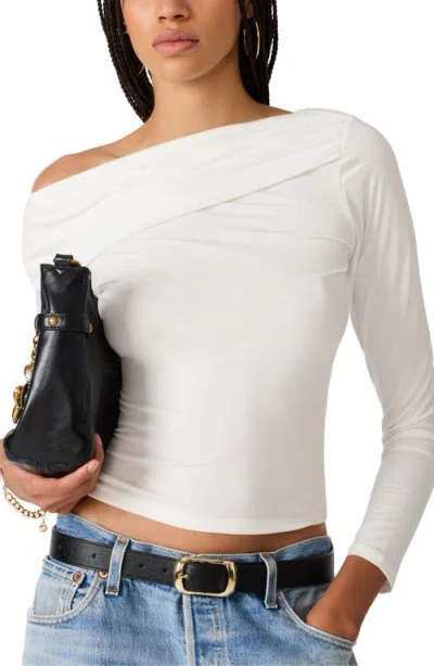 Steve Madden Ryder Off The Shoulder Knit Top In White