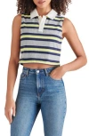 Steve Madden Ryland Sleeveless Cotton Polo In Grey Heather