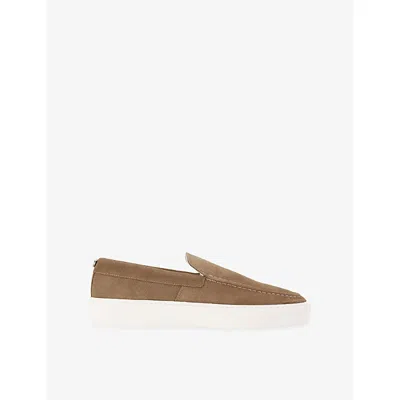 Steve Madden S Beige Leyton Suede Loafers Eur 42 / 8 Uk In Brown