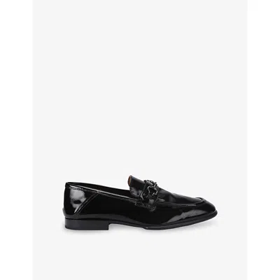 Steve Madden S Black Swazzey Leather Loafers Eur 41 / 7 Uk