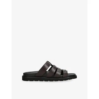 Steve Madden S Dark Brown Ankara Leather Sandals Eur 41 / 7 Uk