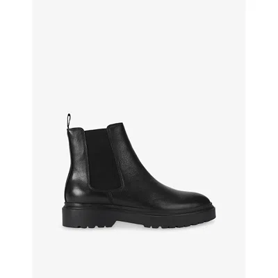 Steve Madden S Grandhike Leather Ankle Boots Black Eur 44 / 10 Uk