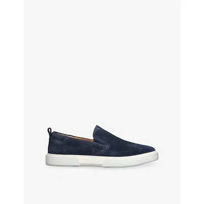 Steve Madden S Navy Lansten Suede Trainers Eur 45 / 11 Uk In Multi