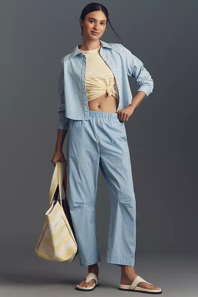 Steve Madden Saelyn Poplin Pants In Blue