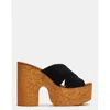 Steve Madden Saffron Platform Sandal In Black