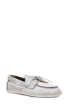Steve Madden Sag Boat Shoe In White