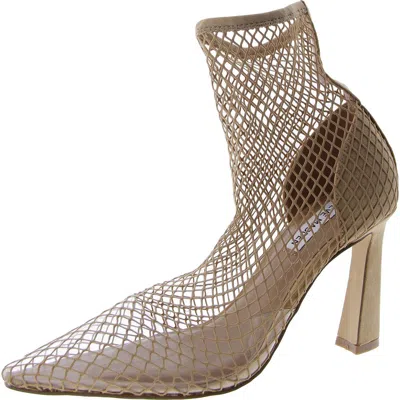 Steve Madden Salem Womens Fishnet Pointed Toe Ankle Boots In Multi