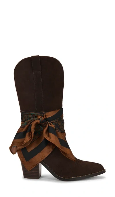 Steve Madden Sally Scarf Boot In Brown