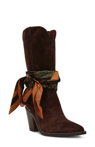 Steve Madden Sally Scarf Boot In Brown