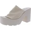 Steve Madden Sami Womens Slip-on Stretch Mules In Beige