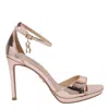 Steve Madden Metallic Ankle-strap Sandals In Pink