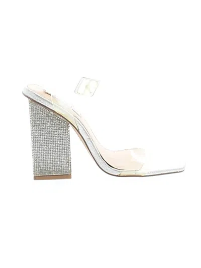 Pre-owned Steve Madden Sandals In Silver