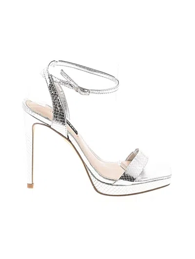 Pre-owned Steve Madden Sandals In Silver