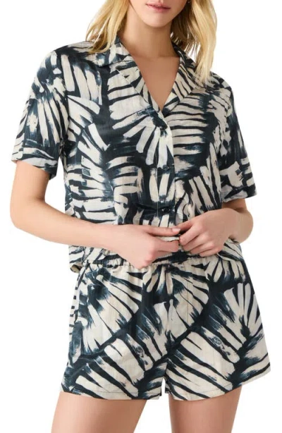 Steve Madden Sandra Palm Print Camp Shirt
