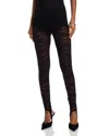 Steve Madden Sandrine Floral Lace Skinny Pants In Black