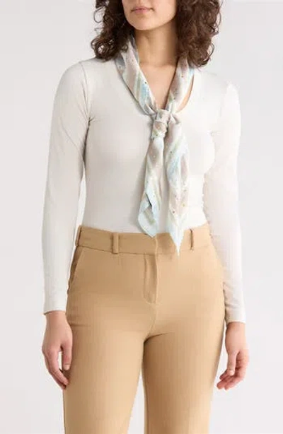 Steve Madden Sandy Satin Square Scarf In Neutral