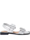 Steve Madden Saria Buckle-detail Sandals In Silver