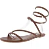 Steve Madden Sarnia Womens Solid Faux Leather Slide Sandals In Green