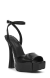 Steve Madden Sass Ankle Strap Platform Sandal In Black