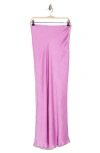 Steve Madden Satin Trumpet Skirt In Berry