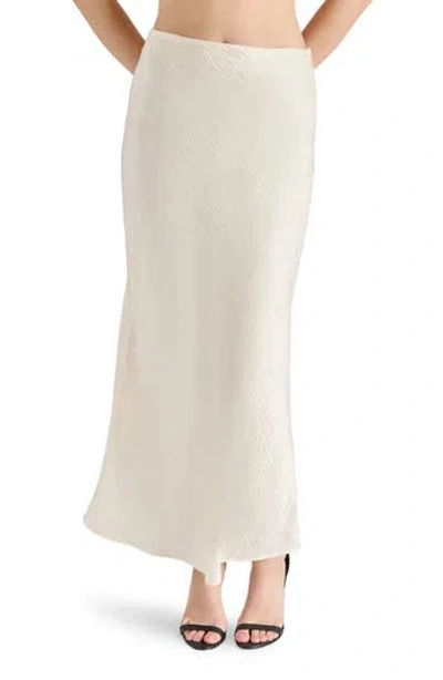 Steve Madden Satin Trumpet Skirt In Marshmallow