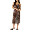 Steve Madden Scarlet Print Slipdress In Brown