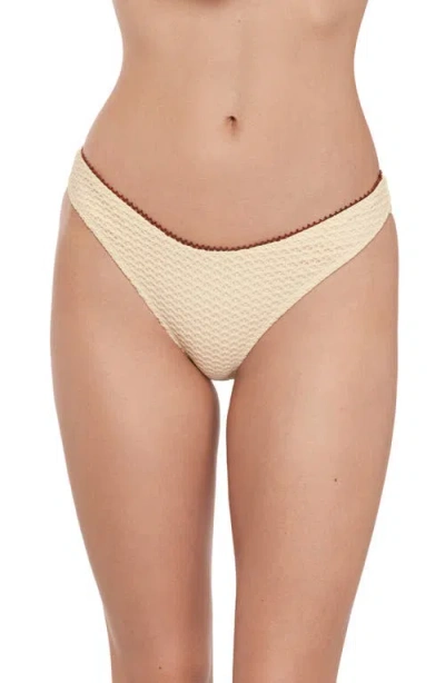 Steve Madden Scoop Front Hipster Bikini Bottoms In White