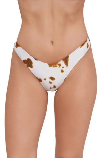 Steve Madden Scoop Front Hipster Bikini Bottoms In White