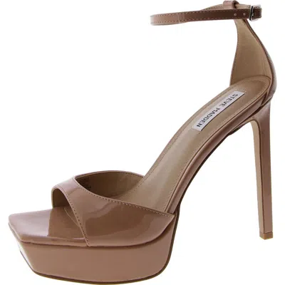 Steve Madden Scorch Womens Patent Ankle Strap Platform Heels In Multi