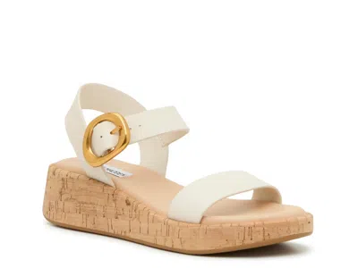 Steve Madden Sedonah Wedge Sandal In White