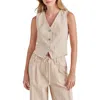 Steve Madden Selene Vest In Khaki