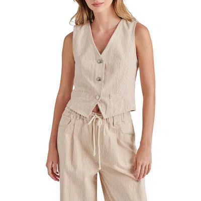 STEVE MADDEN STEVE MADDEN SELENE STRIPE DENIM VEST