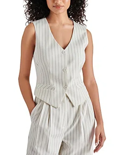 Steve Madden Selene Striped Waistcoat In Cream