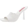 Steve Madden Selene Womens Solid Leather Heels In White