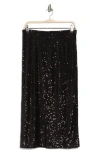 Steve Madden Sequin Column Midi Skirt In Black