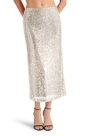 Steve Madden Sequin Column Midi Skirt In Multi