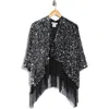 Steve Madden Sequin Fringe Topper In Silver
