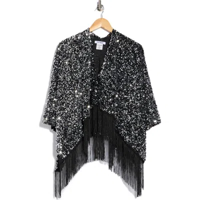 Steve Madden Sequin Fringe Topper In Silver