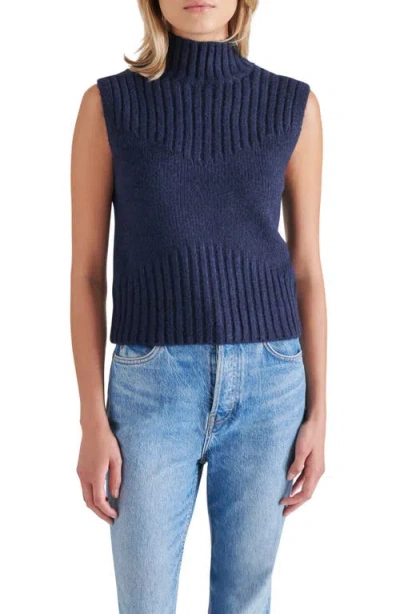 Steve Madden Serin Sleeveless Turtleneck Sweater In Midnight