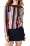 Steve Madden Serra Stripe Knit Sweater In Multi