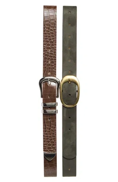 Steve Madden Set Of 2 Assorted Belts