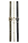 Steve Madden Set Of 3 Assorted Belts