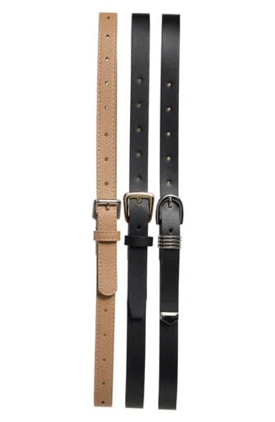 Steve Madden Set Of 3 Assorted Belts