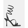 Steve Madden Shantelle Ankle Wrap Sandal In Black